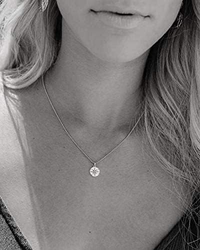 A Charmed Impression Sterling Silver Diamond Starburst Necklace - Retirement Gift