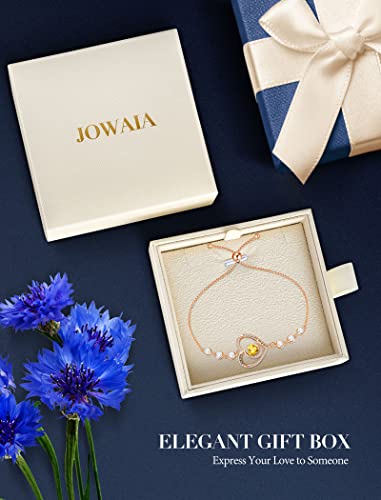 Gold Bracelets For Women Christmas Gifts Sterling Silver Tennis Bracelet Created Citrine Jewelry Wife Forever Love Heart Novemver Birthstone Bracelet For Girlfriend Girls #TOP6