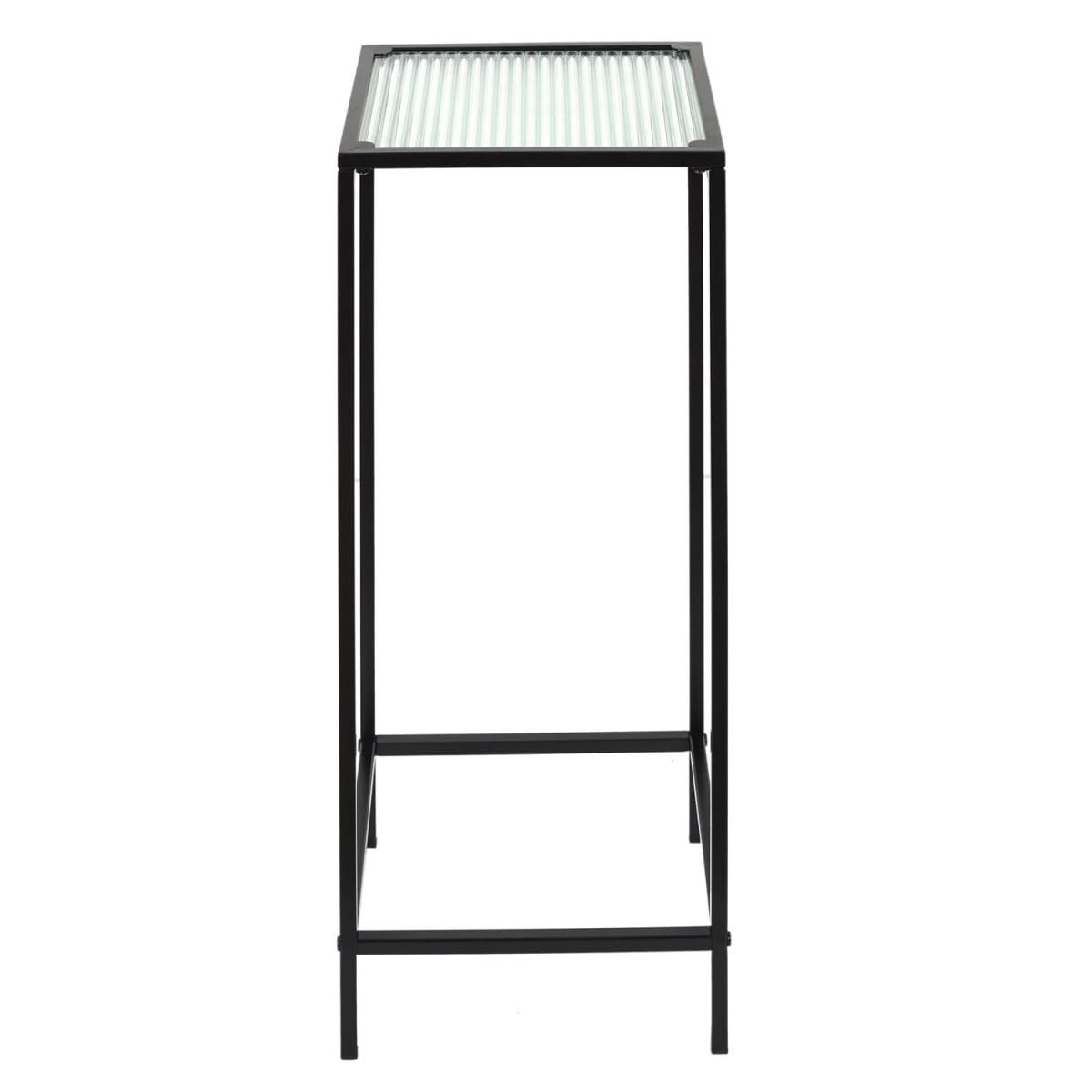 Paris Prix Sellette Design en Verre & Métal Rosa 70cm Noir