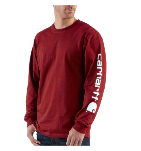Image of Carhartt Men's Dearborn Loose Long-Sleeve Logo T-Shirt Closeout