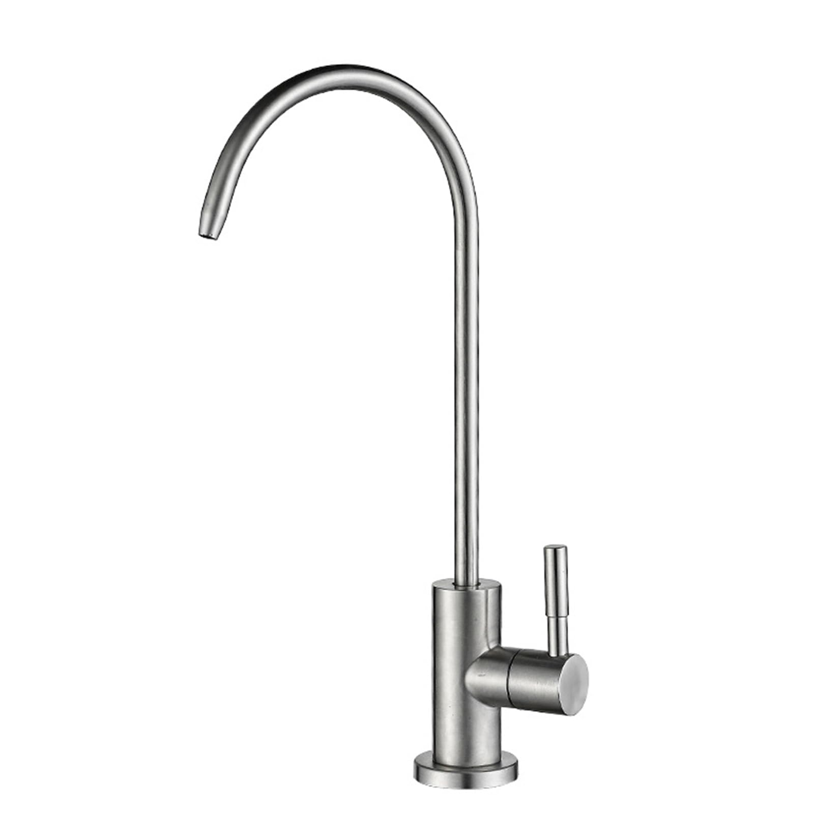 Faucet Stainless Steel Swan Neck Kitchen Sink Faucet with Drinking Water Filter Single Cold Tap