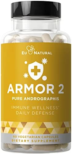 Armor 2 Andrographis Pure 800 Mg – Healthy Immune System Function, Physical Wellness, Potent Strength for Seasonal Protection – Full-Spectrum & Standardized – 60 Vegetarian Soft Capsules
