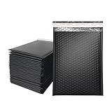 100 sobres acolchados de burbujas, sobres de polietileno para embalaje, bolsas de envío autoselladas, sobres de burbujas acolchados (negro, 13 x 18 cm)