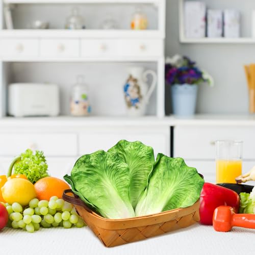 Lorigun Artificial Lettuce, Fake Vegetable, Artificial Vegetables for Decoration, Home Kitchen Decor, PU Vegetable 2 Pcs