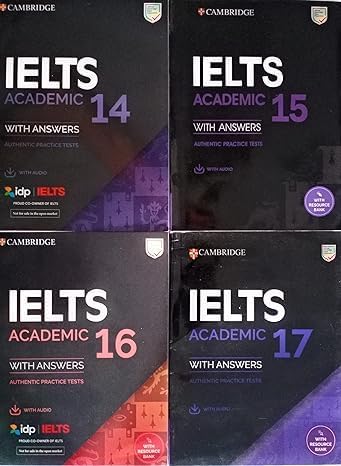 Ielts Academic combo 14-15-16-17 (Set of 4 books) Latest edition Cambridge Perfect Paperback – 1 January 2022