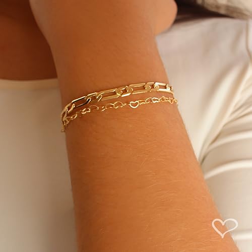 Biana Pulseira Feminina Duas Voltas Elos Banhada A Ouro 18k