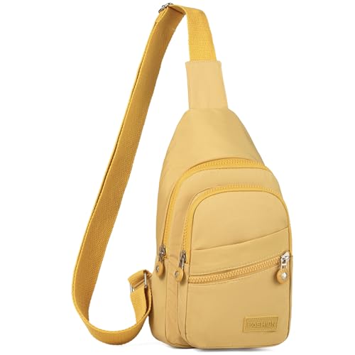 Banelu Small Sling Bag for Women, Crossbody Backpack, Gold