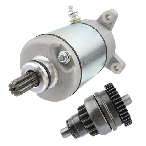 shamofeng Starter Motor and Drive Engine Set Replacement for Polaris 3090188 3084981 for ATV335 400 450 500 MAGNUM 2X4 4X4,SCRAMBLER/SPORTSMAN 500,BIG BOSS 500,RANGER 500 2X4/4X4,18645 410-54020
