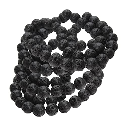Collier Black Volcano Lava Stone Choker Rock Rock Rock Bijoux pour hommes 6 mm Cover
