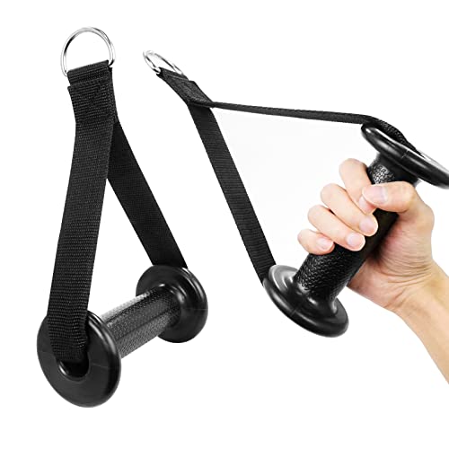 Luwint Exercise Handles, Wide Hand Grips Fitness Gym Attachments for Cable Machines Pulley Resistance Bands
