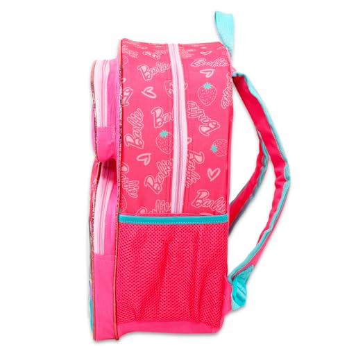 Barbie Backpack Set - Bundle with 16" School Backpack, Temporary Tattoos, Water Bottle, More | Barbie Travel and School Supplies Bag for Kids4