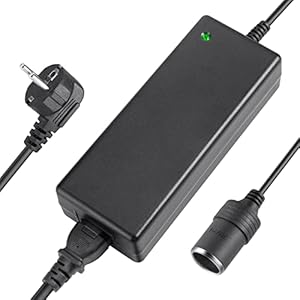 AGPTEK Convertitore Trasformatore per Accendisigari 12V 10A, Adattatore di Alimentazione per Accendisigari, Adatto per Apparecchio per Auto a 12V Come Aspirapolvere dell’Auto, Frigoriferi, 1.2M