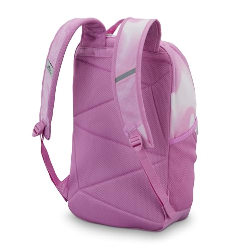 Image of High Sierra Swoop SG Backpack, Travel or Work Laptop Bookbag with Drop Protection Pocket, and Tablet Sleeve, One Size, Pink Marble Swirl