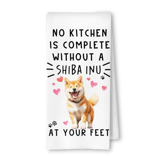 ArtisaEura Shiba Inu Funny Dog Dish Towels -A Kitchen is
