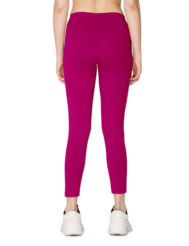 Image of VSTAR PL02 Women Ankle Length Stretchable Slim Fit Leggings with Secured Side Pocket | Moisture-Wicking | Soft Waistband & Cotton-Elastane Fabric