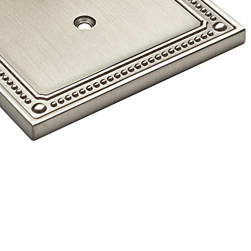 Franklin Brass W35061-Sn-C Classic Beaded Double Switch Wall Plate/Switch Plate/Cover, Satin Nickel #TOP4