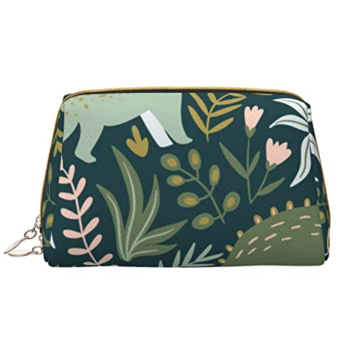 Sac de rangement pour cosmétiques blanc de grande capacité en cuir