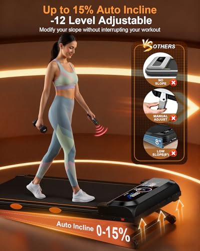 Motorized Folding Treadmill with Incline