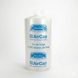 Jeco   1 rouleau de film papier bulle Aircap 1m x 100m tri couche avec film barrière gain de place recyclable