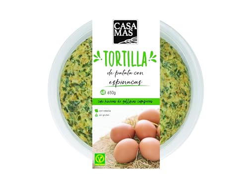 CASA MAS Tortilla de Patatas con Espinacas 650 grs