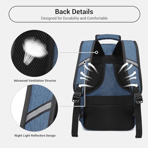 KONO Kabinentasche 40 x 20 x 25 cm für Ryanair Untersitz Reise Handgepäckrucksack Kabinengröße 20L, Navy