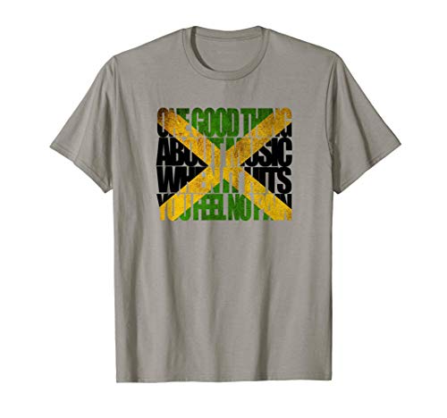 One good thing about Music...Trenchtown Rocks Jamaican Flag Camiseta