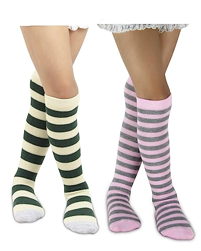 Image of Neska Moda Baby Boys & Girls Cotton Pack of 2 Pair Knee High Socks /Long Socks /Stockings (1-2 Years /2-3 Years /3-4 Years /4-6 Years)-SK1096andSK1100