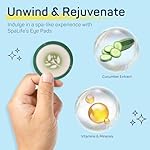 SpaLife Cooling Eye Pads - Korean Soothing Eye Pads for Dark Circles, Puffy Eyes, and Wrinkles - 48 Pads with Fruit + Vegetable Extracts - Revitalizing Hydrating Eye Pads for Eye Treatment (Cucumber) - Image 3
