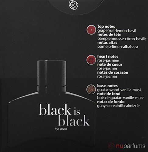 Nuparfums Black is Black for Men, 3.4 Ounce edt sprau (Pack of 2)