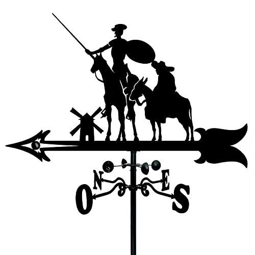 Girouette de jardin rétro en métal motif Knight pour toit et extérieur