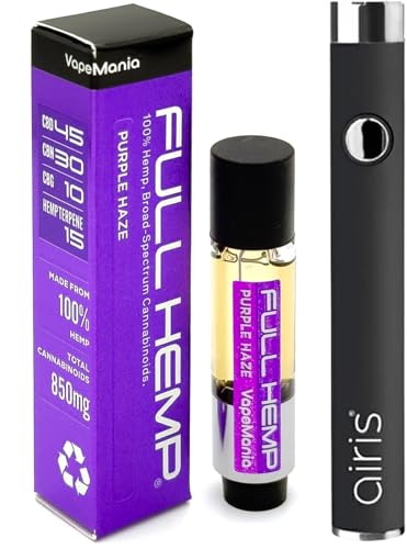 CBD���L�b�h �X�^�[�^�[�Z�b�g VapeMania FULL HEMP Cartridge PURPLE HAZE 1ml CBD CBN CBG �Z�x85% �J���i�r�m�C�h850mg �x�C�v�}�j�A �I���W�i�� �t���w���v �J�[�g���b�W ���Z�x ���L�b�h