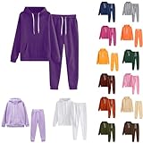Drymnoc Womens Track Suits 2 Piece Set Joggers Outfits Lounge Hoodie Sweatsuit Plus Size Fall Fashion Clothes Pants Tracksuit
