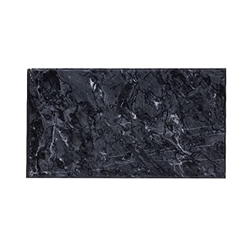 wanhaishop Petit Plateau Plateau décoratif en marbre, Plateau Vanity Comptoir rectangulaire Plateau de Parfum de Salle de Bain Bijoux Bijoux Decor de la Maison Grand Plateau (Color : Gray) Cover