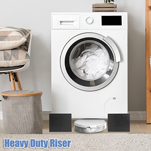 Jeethemy Bed Risers, Furniture Risers For Desk/Couch/Sofa/Table/Chair,Elevation In Heights Of 3 Or 5 Inches And Supports Up To 11000 Lbs,Extra Large With Heavy Duty Set Of 4,Black Rectangle 5 Inches #TOP4