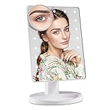 Doppelte Stromversorgung und ideales Geschenk: Der Wopeite Makeup Spiegel wird mit 4 AA-Batterien (nicht im Lieferumfang enthalten) oder einem USB-Kabel (der Spiegel selbst kann nicht Strom speichern) betrieben; Ideal Geschenk für Mutter, Schwester, Frau, Freundin usw.