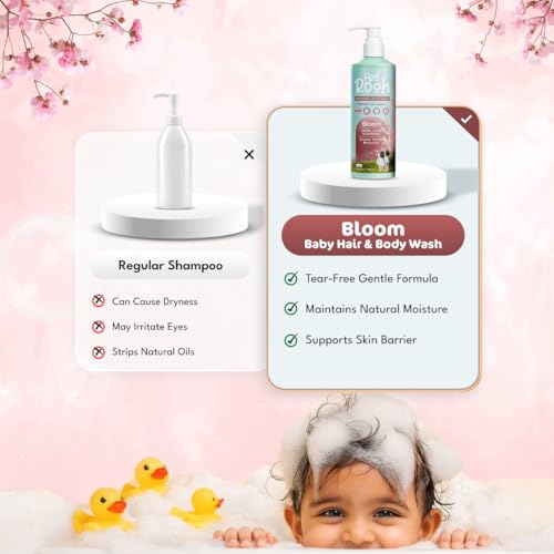 Image of Bloom Baby Hair & Body Wash 300ml | Sakura & Chamomile | Tear-Free, Gentle, Natural | Ages 0-4 | Plant-Based Formula