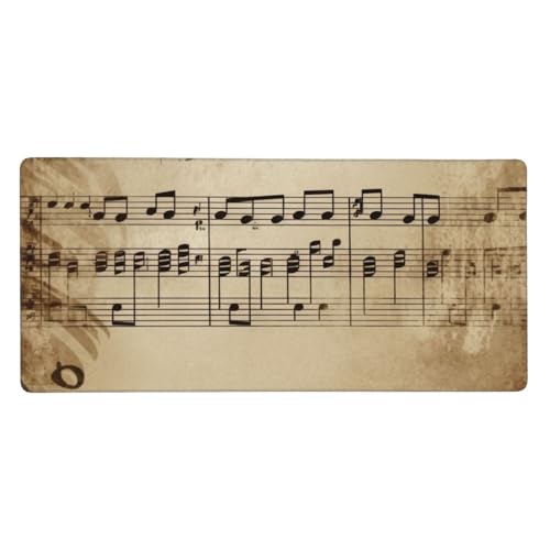 Sous-main de bureau 90x40 cm notes de musique tapis XXL