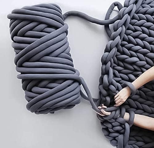 Miniatura 7 de Hilo grueso para tejido de brazo gigante para manta de nudo trenzado, hilo tubular torcido de hilo suave extra grueso, tejido voluminoso esponjoso
