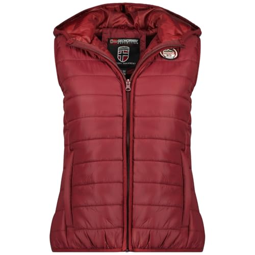 Geographical Norway VATIKA HOOD EO GIRL 233 (WW2008E/GNO-Bourgundy) Gilet Fille Chaud à Capuche Fermeture Éclair Confortable 152