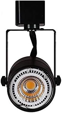 KING SHA Black LED Track Lighting Heads with 7W Dimmable LED Bulb GU10 Warm White Compatible H Type 3-Wire Single Circuit Track Systems,ETL-Listed