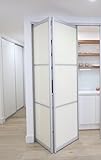 SOLTAIREJACO Wärdrobe Sliding Folding Döor Fitting/Wardrobe Two Door bi-fold Fitting/Wardrobe Sliding Folding 20 kg per Panel 8 ft Track Folding Door fiting