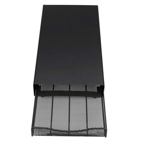 Organizador de cápsulas de metal negro compatible con capacidad for 40 cápsulas for uso en encimera