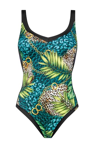 Charmline Damen mod.1437 Badeanzug (DE/NL/SE/PL, Körbchengröße & Bandgröße, 52, C, 910 Mangrove-Forest)