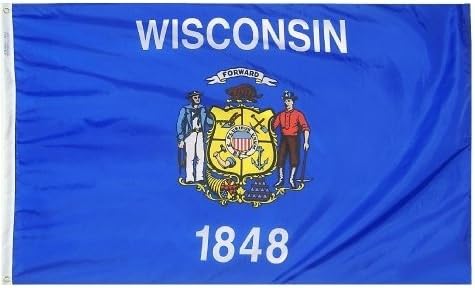 4x6' Wisconsin Nylon State Flag - All Weather, Durable, Outdoor Nylon Flag - All Star Flags