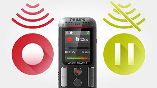 Philips Dvt2500 Digital Voice Tracer With 2-Stereo Quality Microphones And Large Lcd Color Display Voice Recorder #TOP7