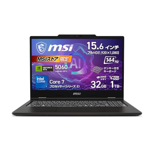 MSI �m�[�g�p�\�R�� Windows11 Pro VenturePro 15 A2RW 15.6�C���` Core 7 240H ������ 32GB SSD 1TB VenturePro-15-A2RWFG-1261JP