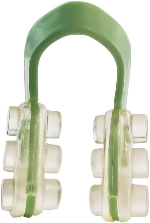U-Type Silica Gel Nose Clips Set for Women Comfortable Nighttime Snoring Relief Easy to Clean and Durable Green with Various Shapes