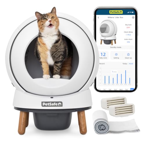 PetSafe ScoopFree SmartSpin Self-Cleaning Litter Box, White - image 1