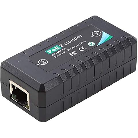 UHPPOTE 1 Port 10/100M PoE Extender IEEE802.3af For Ethernet Security Systems IP Camera Cover