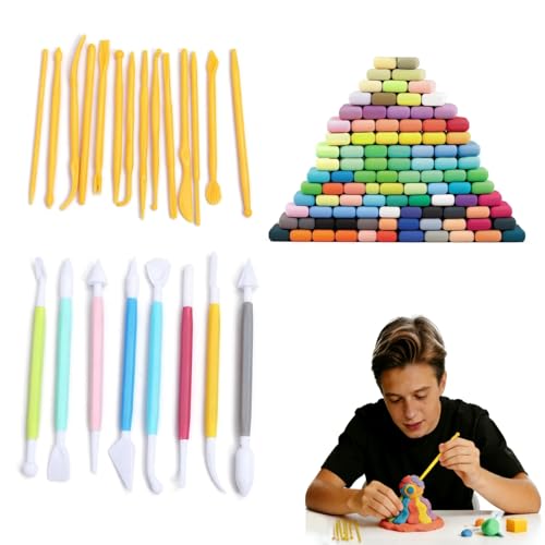 Arcilla polimérica de 100 colores ideal para manualidades creativas en familia